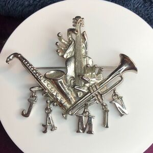 JAMIN Music brooch vintage rare